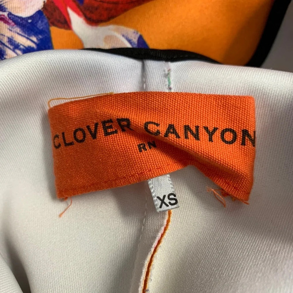 Clover Canyon Prism Orchid Neoprene Dress Orange - Picture 8 of 8